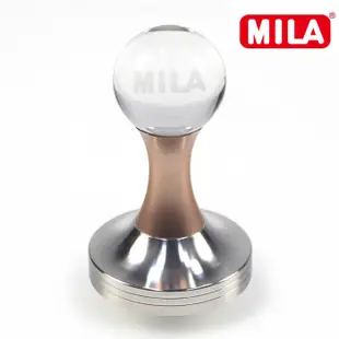 MILA 水晶球填壓器58mm 金色+梯柱咖啡填壓墊