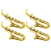 4 Pcs Mini Saxophone Work Miniature Model Musical Instruments Decoration