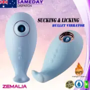 ZEMALIA Suction Vibrator Auto Heating Licking Love Egg Clitoris Vagina Sex Toy