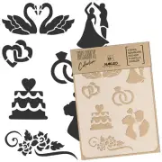 DIY Reusable Plastic STENCIL // A3 A4 A5 WEDDING #1 // Scrapbooking - Decoupage