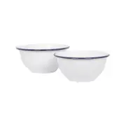 Argon Tableware White Enamel Mixing Bowl Set