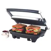 Borosil Super Jumbo 1000 WGrill Sandwich Maker Slice Grill Black Best Appliances