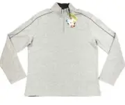 NWT ROBERT GRAHAM 2XL XXL quarter zip grey soft pullover men's designer sweater