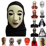 Halloween Full Head Latex Skull Mask Skeleton Movable Horror CosplayParty Prop.Ч