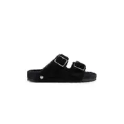 [BIRKENSTOCK 1774] Arizona shearling slides Black