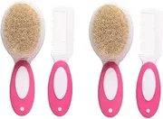 Vaguelly 4 Pcs 1 Infant Hairbrush Newborn Gentle Scalp Care Brush Comb Massager