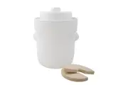 Davis & Waddell Fermentation Crock Stoneware Pot 33cm/5L Storage w/ Lid White