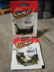 2 Packs Berkley Gulp Fishing Baits 1" Black Leech GHLC1-BL