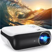 HAPPRUN Projector, Native 1080P Bluetooth Projector with 100''Screen, 9500L Port