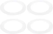 uxcell 4" ID 5.5" OD Plastic Trim Ring, 4 Pcs Ceiling Light Goof Rings Matte Circular Light Cover Lighting Fixture for Ceiling Wall Recessed Can Downlights, Translucent Matte White