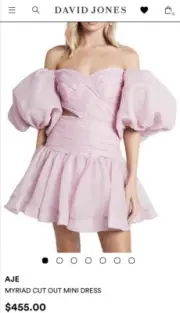 aje myriad cut out mini dress Size 8
