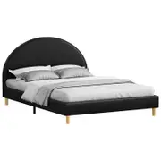 ALFORDSON Bed Frame Arched Base Black Double