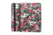 For Samsung Galaxy TAB A9 Plus X210 Leather Smart 360 Rotate Flip Stand Case Cover (Grey Flower Pattern)