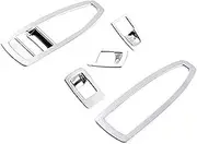 Wivplex Interior Inside Door Handle 5Pcs ABS Matt Silver Chrome Door and Window Control Switch Panel Cover, for BMW, 3 GT X1 X2 1 3 4 Series F48 F20 F30 F31 Car Interior Door Handle Sticker