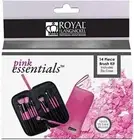Royal & Langnickel Pink Essentials 14pc Make-Up Brush Case Set