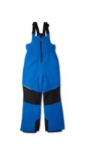 Boy's Snow Bib Swiss Tech Zip Adjust Straps Ankle Guard Water Repel Multi-Size