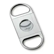 Davidoff Two Finger Double Guillotine Cutter, Brushed Steel, 46941, New In Box
