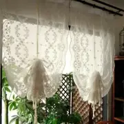 Roman Tulle Curtain Window Balloon Curtains Blinds Embroidered Sheer Curtains