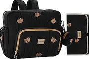GOBABYMART Diaper Bag Backpack, Mini Maternity baby bag with Changing Pad, Insulated Pockets, Stroller Straps & Pacifier Case