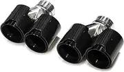 Quad Carbon Fiber Exhaust Tip Compatible For BMW F10 F11 F18 535d 535i Up To G30 G31 Car Exhaust System Nozzle Tail Depipe(Carbon Fiber B)