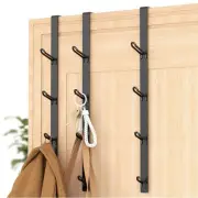 Over The Door Hooks: Black Vertical Over The Door Hanging Hook for Towel and