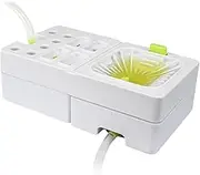Painting Water Dispenser, Paintbrush Cleaner, Paint Water Dispenser, Brush Washer, Easy Cleaning for Valentine's Day, Thanksgiving, 18.5x10.7x10.7 cm, ABS, AA×4, White