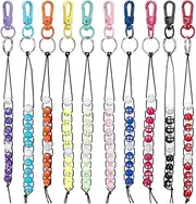 DELORIGIN 10pcs Golf Score Counter Beads 10 Colors Golf Crossover Bead Count Stroke Score Counter Rhinestone Beads Ornament with Clasp to Count Strokes for Novice Elderly to Remember Scores, Acrylic