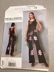 Vogue Pattern V1539 Nicola Finetti Sz 6-14 Tunic & Jumpsuit Uncut Original