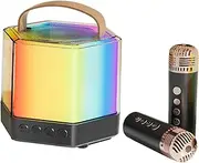 GOOHOCHY Karaoke Speaker Microphone Set Dynamic Recording Mic Arm for Boys and Girls Adults Parties