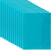 Marbig Document File Wallet Folder Elastic Strap A4 Marine Blue 12 Pack