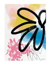 Empire Art Direct Pop Flower II Washable Art Area Rug