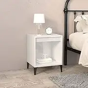 Bedside Cabinet High Gloss White 40x35x50 cm Bedroom Storage