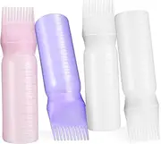MOTHNUR 4 Pcs Hair Oil Bottle Root Comb Spray Bottles for Cleaning Root Comb Hair Bottle Hair Coloring Shampoo Scalp Oil Hair Care Products Root Comb Applicator Bottle
