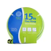 Aqua Systems 15m Fluro Lime Flex Garden Hose