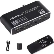 4K 60Hz 2 In 1 Out HDMI 2.0b Audio Extractor Switcher With Earc & Toslink For TV