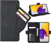 [GoshukunTech] Phone Cover for Samsung A53 5G,for Samsung Galaxy A53 5G Wallet Case[ 5 Card Slots Leather Wallet ] Soft TPU Inner Case Flip Cover Stand Feature -Black