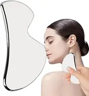 Face Scraper - Skin Scraper Board in Stainless Steel | Body Massaging Metal Tool Handheld Beauty Gear for Shoulders, Wrists, Neck, Feet