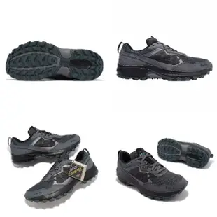 【SAUCONY 索康尼】慢跑鞋 Excursion TR16 GTX 男鞋 黑灰 綠 路跑 防水 運動鞋 索康尼(S2074921)