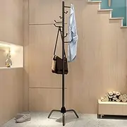 Adjustable Garment Rack Hangers Multifunctional Floor Home Coat Rack Bedroom Simple Clothes Rack Living Room Creative Clothes Hangers Standing Hanger (Color : Black 096)
