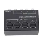 CX400 Mini Passive Stereo Mixer Mini Portable Stereo 4 Channel Mixer For CD JF
