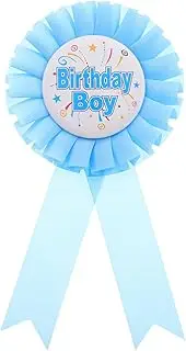 PERSELOSO Happy Birthday Rosette Ribbon Tinplate Badge Pin Unique Decorative Award for Parties Precision Craftsmanship Essential Party Favor Distinctive Design for Memorable Celebrations