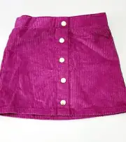 Isaac Mizrahi Purple Skirt Corduroy New