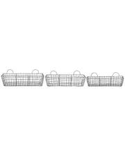 Esschert Design USA Set of 3 Rectangular Wire Baskets