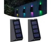 2pcs*solar garden wall light*Solar Wall Lights Outdoor Fence Lights LED Waterproof Solar Stair Lights