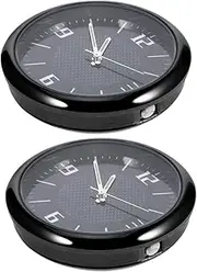 2pcs Car Clock Outdoor Wall Clock Car Watch Digital Clock Clocks Flip Clock Large Wall Clock Travel Clock Seconds Mechanism Kit Mini Clock Battery Clock LED Clock Black Steel