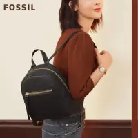 在飛比找蝦皮購物優惠-[全新] FOSSIL Megan 黑色真皮小後背包 ZB7