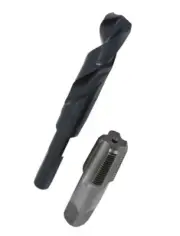 1/2" NPT Pipe Tap & 23/32" HSS Drill Bit Set - Carbon Steel POU Series