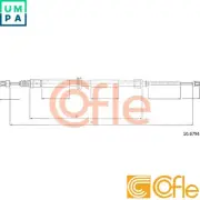 CABLE PARKING BRAKE 92.10.6794 FOR RENAULT MEGANE/III/Grandtour/Combi/Van 1.5L