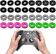 KSJEHW Pack of 32 Thumbstick Shock Absorbers, Assist Rings Compatible with PS5, Steam Deck, PS4, Xbox Series X/S, Xbox One, Switch, Switch OLED, ROG Ally, Legion Go, Target Aid with 6 Different