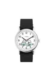 Women's Timex Weekender X Peanuts Van 38mm Fabric Strap Watch TW2Y11800